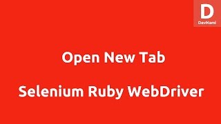 Selenium Ruby Open New Tab