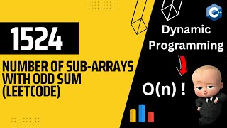 Number of Sub arrays With Odd Sum  || LeetCode || 1524 || Dynamic Programming