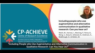 Plain English summary of journal article: Inclusive research for AAC users- a framework and toolkit