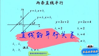 X1020直线的平行关系 #零基础学数学