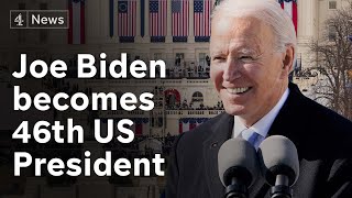 Joe Biden inauguration: New president sworn in as Trump snubs event