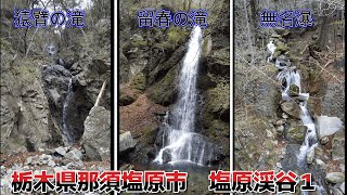 猿臂の滝　留春の滝　無名瀑　～栃木県那須塩原市　塩原渓谷　もみじ谷大吊橋 　塩原温泉～