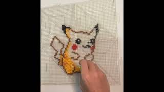 Pikachu Pokemon Perler Bead Time Lapse