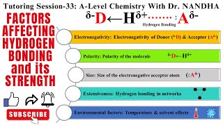 Factors Affecting Hydrogen Bonding and its Strength | Examples