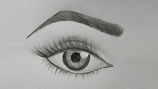 How to Draw Eye & Eyebrow Step by step (very easy) || Art video