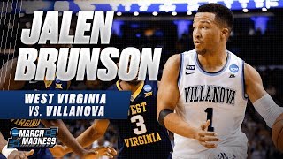 Villanova's Jalen Brunson drops 27 points on West Virginia in the Sweet 16