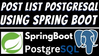 POST List of JSON data in PostgreSQL using Spring Boot and Postman tutorial | REST API