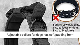 Tactical Dog Collar   KCUCOP Military Dog Collar with Mama Says I m Special Patch Thick with Handle