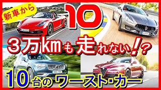 【米国が暴露】新車から20,000マイル（32,187km）も無事に走り抜く事が出来ないかも知れない『10台の車』　米国コンシューマー・レポートやJ.D.パワー評価で暴露された信頼性の低い車リスト10