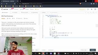 Push Dominoes Python3 Solution Explained