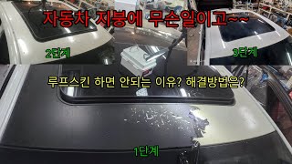 루프스킨 랩핑 제거 영상입니다 시공전 신중히 생각하세요