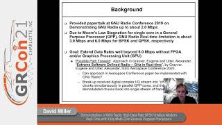 GRCon21 - Demonstration of GNU Radio High Data Rate BPSK 10 Mbps Modem Real-Time with ...