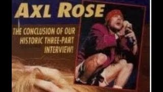 Axl Rose Interview "RIP Magazine 1992" part 3/3 (One in a Million, My world, favorites bands...)