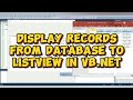 How to display records from MS access database to ListView in vb.net