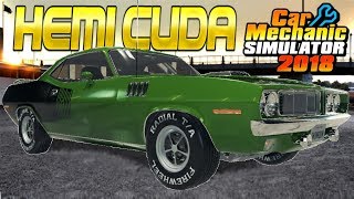 Plymouth Hemi Cuda Restoration! - Car Mechanic Simulator 2018 Gameplay - Livestream