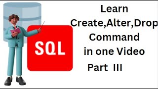 SQL tutorial for DDL Create, Alter, Drop | day3 | English