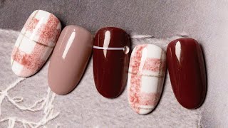 Nail Labo｜毛衣格紋 ｜DIY美甲｜彩繪｜台灣老師｜格紋｜bynaillabo｜教學