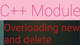Overloading new and delete operators in C++ #new #delete #Operator #Overloading #Global #class