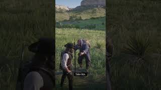 Mr. Morgan helped the blind man.#rdr2 #youtubeshorts #shorts