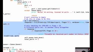 Multi-threaded SYN Scanner using Scapy, Threading and Queue in Python