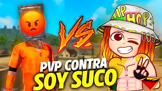 SOY SUCO me RETA a UN PVP en FREE FIRE 😡 EL que GANE se LLEVA EL TRONO 😱👑