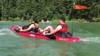 Hobie Outfitter tandem kayak speed run