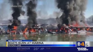 DNR reports boats burning at Patoka Lake Marina