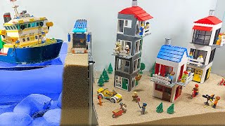 LEGO REAL Dam FLOOD - CITY of SKYSCRAPERS and SHIP - ep 40