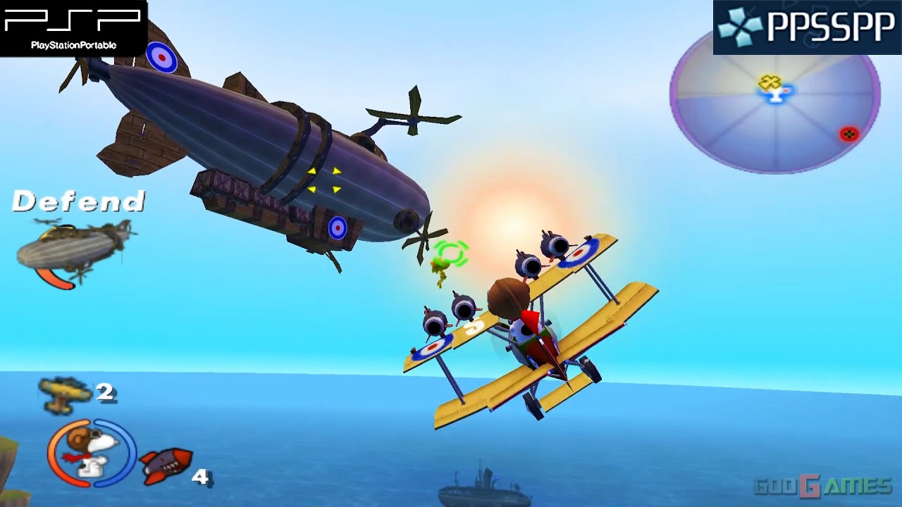 Snoopy Vs. The Red Baron - PSP Gameplay 1080p (PPSSPP) - YouTube