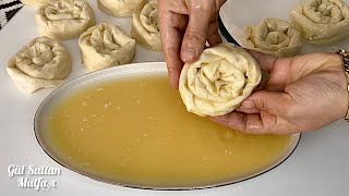 HAZIR YUFKA İLE 5 DAKİKADA İSTER FIRINA İSTER BUZLUĞA😋Gül böreği tarifi/börek tarifleri