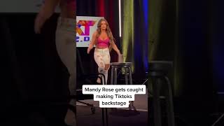 Mandy Rose Gets Caught Making Tiktoks Backstage
