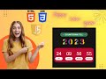 New Year Countdown | Countdown to 2023 | Using HTML, CSS and JavaScript 🎇