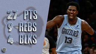 Jaren Jackson Jr 27 pts 9 rebs 4 blks vs Celtics 24/25 season