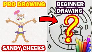 How To Draw Sandy Cheeks From Spongebob Squarepants Step By Step - Daily Drawing Tutorial