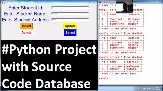 python projects for beginners with source code using MySql Database | Python project | Python CRUD