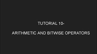 Java Programming Tutorial 10 - Arithmetic Operators and Bitwise Operators