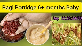 Ragi Milk Porridge for 6-12 months baby | Weight Gain |Bones Strong #ragi #ragiporridge #bannana