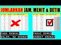 Cara Akurat Menjumlahkan Jam Menit dan Detik di Excel Pake Kombinasi Rumus Time