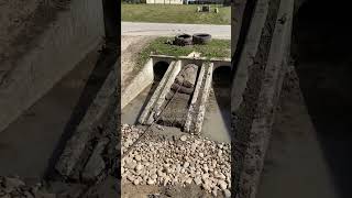 A massive blockage in drain being pulled out using UNIQUE technique!