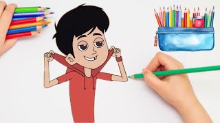 How to draw Bunty cartoon easy step by step / Chiku aur Bunty cartoon drawing / bunty drawing