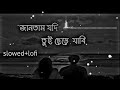 jantam jodi tui chere jabi।। জানতাম যদি তুই ছেড়ে যাবি।।lofi song।। slowed received।। bangla love so