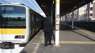 総武線東船橋駅での車掌動作１