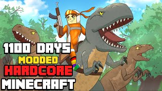 I Survived Hardcore Modded Minecraft For 1100 Days using the largest modpack possible