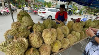 ปอกให้ฟรีๆ‼️ทุเรียนหมอนทอง #ร้านป๋าอ้วน ทุเรียนหมอนทอง #thailand #บ่าวนิพล