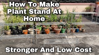 How To Make Plant Stand At Home | Low Cost Iron Plant Stand | Planter Stand Making At Home