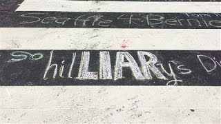 DNC 2016: Democratic Division Illustrated in Chalk