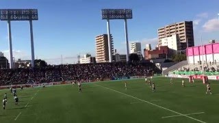 GOROMARU 五郎丸歩選手のキック NTTコムvsヤマハ発動機 2016.1.9 大阪 キンチョウスタジアム ラグビートップリーグ