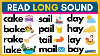 LEARN TO READ  LONG SOUND / A /  with SENTENCES / PHONICS / ALPHABETS / BEGINNERS /