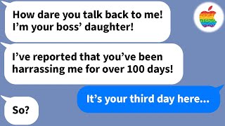 【Apple】 My boss' daughter started working with us but..