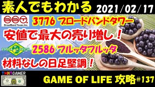 【明日上がる株】3776 ブロードバンドタワー！安値でも機関最大の売り増し要注意！2586 フルッタフルッタ！日足堅調！ビットコイン関連チャート分析！【Money Game】#137